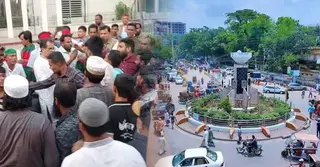 বগুড়ায় জাতীয় সংগীতের কর্মসূচিতে হামলায় উদীচীর প্রতিবাদী সমাবেশ